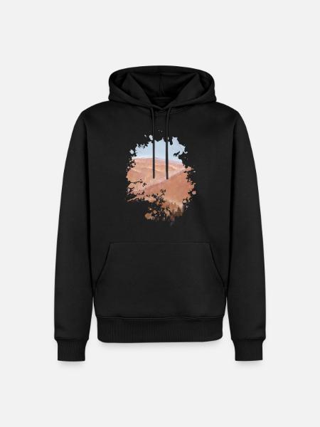 Wüste - Männer Premium Bio Hoodie - Schwarz