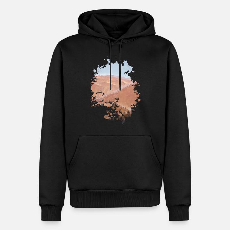 Wüste - Männer Premium Bio Hoodie - Schwarz