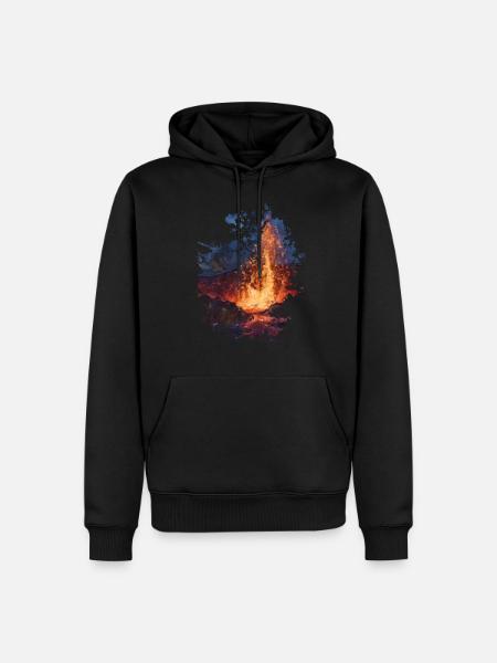 Magma - Männer Premium Bio Hoodie - Schwarz