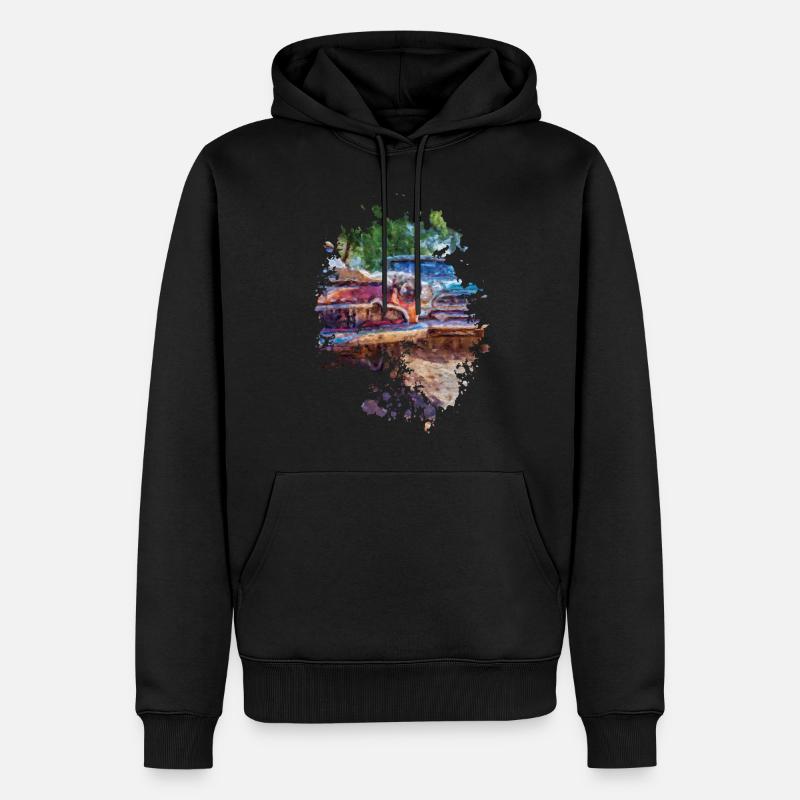 Oldtimer - Männer Premium Bio Hoodie - Schwarz