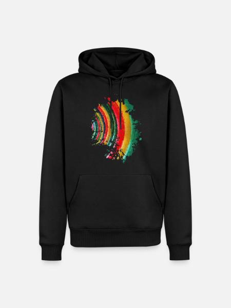 Farbe - Männer Premium Bio Hoodie - Schwarz