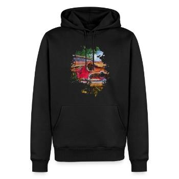 Oldtimer - Männer Premium Bio Hoodie - Schwarz - Vorne - Nico (187cm)