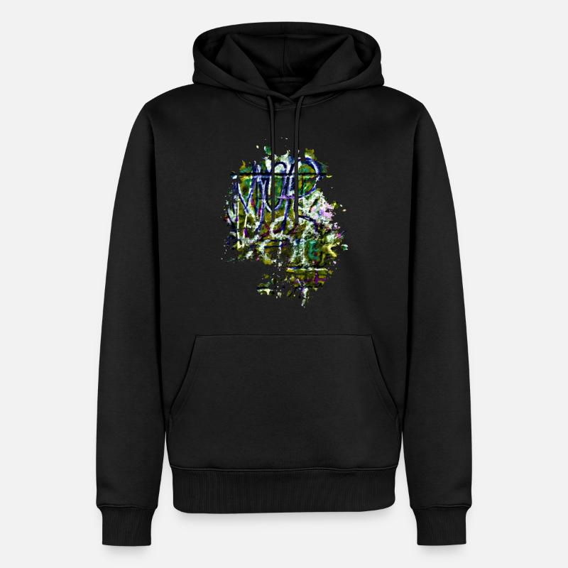 Graffiti - Männer Premium Bio Hoodie - Schwarz