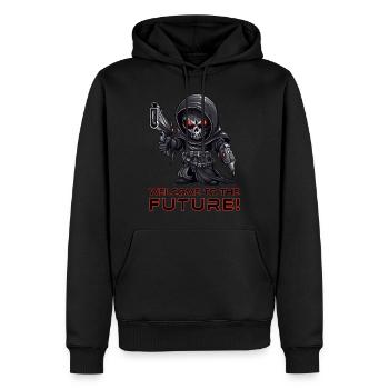 Grim Reaper - Sensenmann - Halloween - Männer Premium Bio Hoodie - Schwarz - Vorne - Nico (187cm)