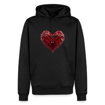 Herz voller Schmetterlinge Schmetterling Liebe - Männer Premium Bio Hoodie - Schwarz - Vorne - Nico (187cm)