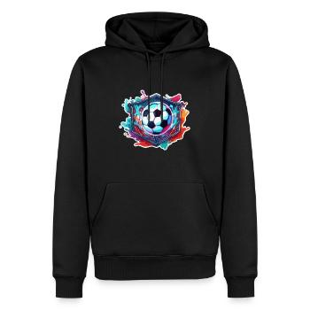Soccer / Game / Ball / Field / Shooting - Men’s Premium Organic Hoodie - black - Front - Nico (187cm)