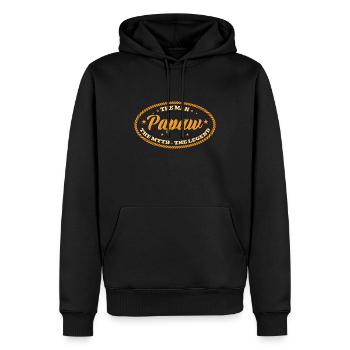 Papa Vater Opa Geschenkidee Papaw Spruch Humor - Männer Premium Bio Hoodie - Schwarz - Vorne - Nico (187cm)