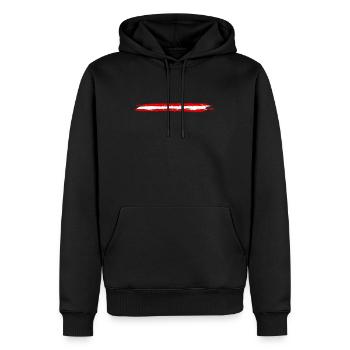 Drapeau Autriche coups de pinceau rayures - Sweat à capuche Premium bio Homme - noir - Devant - Nico (187cm)