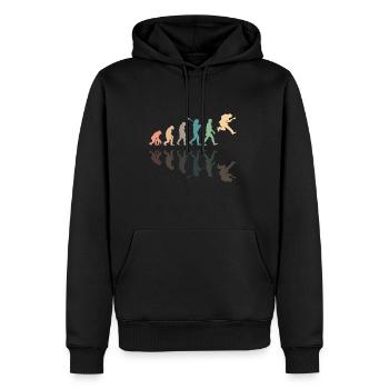 Human Evolution Guitar Band Retro Vintage - Sweat à capuche Premium bio Homme - noir - Devant - Nico (187cm)