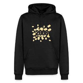 2006 2006 - Männer Premium Bio Hoodie - Schwarz - Vorne - Nico (187cm)