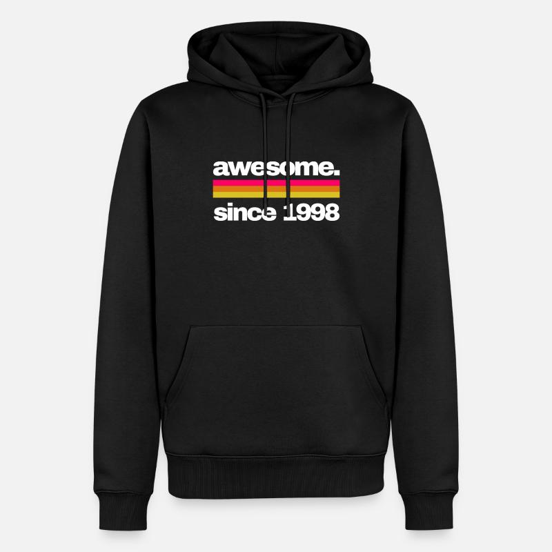 awesome since 1998 - Männer Premium Bio Hoodie - Schwarz