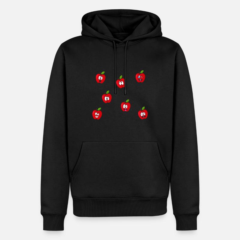 Äpfel - Männer Premium Bio Hoodie - Schwarz