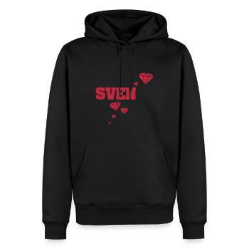 Cadeau pour Sven - Sweat à capuche Premium bio Homme - noir - Devant - Nico (187cm)