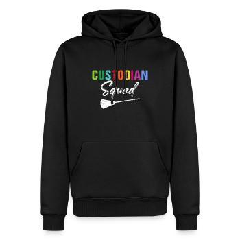 Hausmeister Custodian Vintage Facility Manager - Männer Premium Bio Hoodie - Schwarz - Vorne - Nico (187cm)