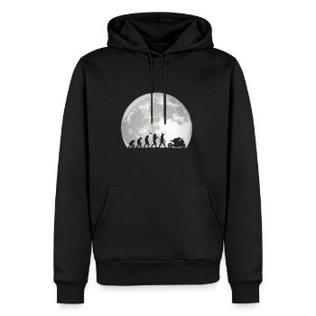 Moto Evolution Vintage Superbike Biker - Sweat à capuche Premium bio Homme - noir - Devant - Nico (187cm)