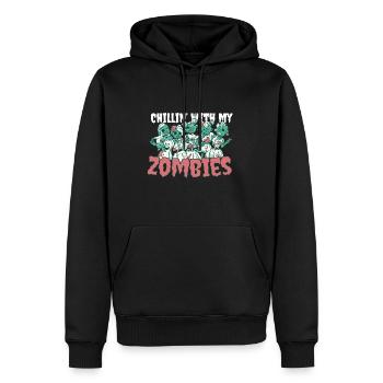 Chillin' Avec Mes Zombies Infirmière Costume d’Halloween - Sweat à capuche Premium bio Homme - noir - Devant - Nico (187cm)
