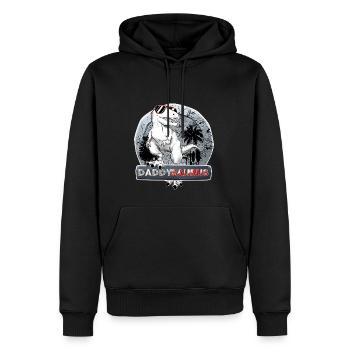 Daddysaurus - Männer Premium Bio Hoodie - Schwarz - Vorne - Nico (187cm)