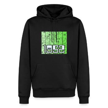 Green 1952 - Men’s Premium Organic Hoodie - black - Front - Nico (187cm)