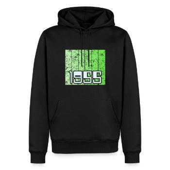 Jahrgang 1955 - Männer Premium Bio Hoodie - Schwarz - Vorne - Nico (187cm)