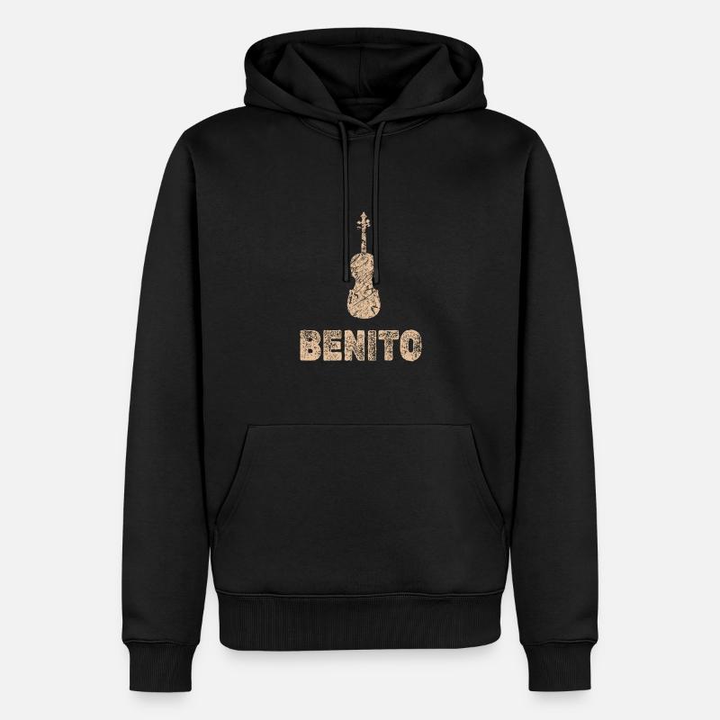 Bratsche Benito - Männer Premium Bio Hoodie - Schwarz