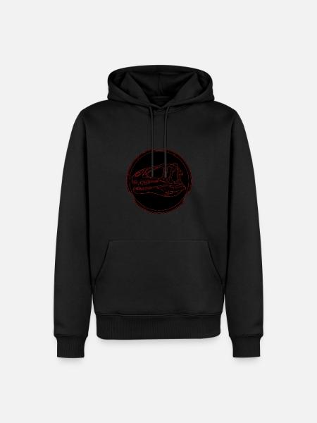 Acrocanthosaurus fossil skull - Men’s Premium Organic Hoodie - black