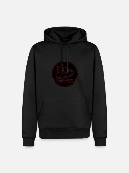 Carnotaurus fossil skull - Men’s Premium Organic Hoodie - black