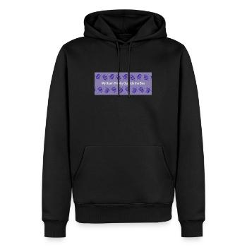 Cerveau hors des sentiers battus - Sweat à capuche Premium bio Homme - noir - Devant - Nico (187cm)