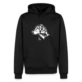 ALPINE DACHSBRACKE Portrait de chien Wilsigns - Sweat à capuche Premium bio Homme - noir - Devant - Nico (187cm)