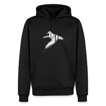 Albatros volant - Sweat à capuche Premium bio Homme - noir - Devant - Nico (187cm)