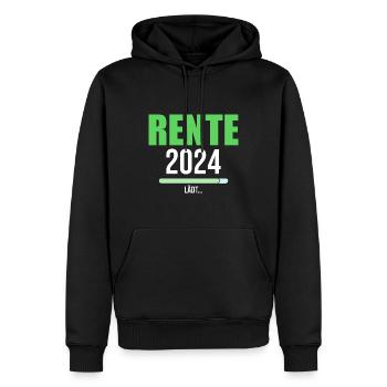 Rentner 2024 Ruhestand 2024 Der Countdown läuft - Männer Premium Bio Hoodie - Schwarz - Vorne - Nico (187cm)