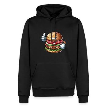Sweet Burger Cartoon Restauration rapide mexicaine - Sweat à capuche Premium bio Homme - noir - Devant - Nico (187cm)