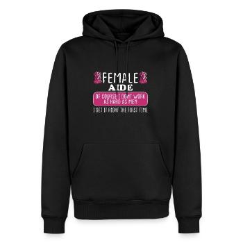 Female Aide Get It Right The First Time - Männer Premium Bio Hoodie - Schwarz - Vorne - Nico (187cm)