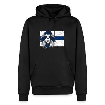Finnland Löwen Flagge Finnische Flagge Geschenk - Männer Premium Bio Hoodie - Schwarz - Vorne - Nico (187cm)