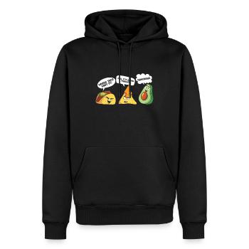 Lustiger Spruch Taco Nacho Avocado Humor Witzig - Männer Premium Bio Hoodie - Schwarz - Vorne - Nico (187cm)