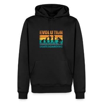 Evolution Skateboarding Skate Retro Streetwear - Männer Premium Bio Hoodie - Schwarz - Vorne - Nico (187cm)