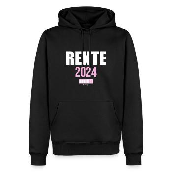 Rentner 2024 Ruhestand 2024 Der Countdown läuft - Männer Premium Bio Hoodie - Schwarz - Vorne - Nico (187cm)