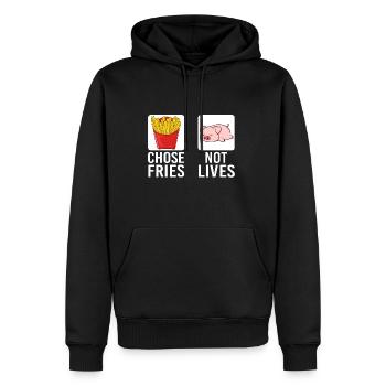 Pommes Frites Pommes Liebhaber Pommes Fritten Gesc - Männer Premium Bio Hoodie - Schwarz - Vorne - Nico (187cm)