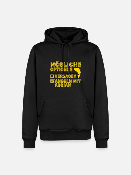 Angeln Fisch Adrian - Männer Premium Bio Hoodie - Schwarz