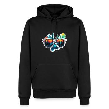 Sunglasses / Reflection / Forest / Reflection - Men’s Premium Organic Hoodie - black - Front - Nico (187cm)