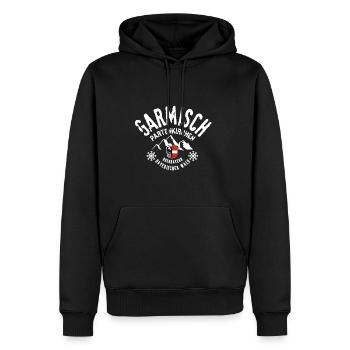 Garmisch Partenkirchen - Männer Premium Bio Hoodie - Schwarz - Vorne - Nico (187cm)
