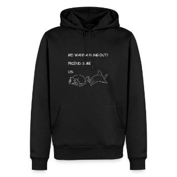 Katzen memes Freunde lustig - Männer Premium Bio Hoodie - Schwarz - Vorne - Nico (187cm)