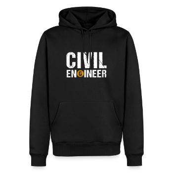 Mechanical Engineer - Maschinenbauingenieur Vintag - Männer Premium Bio Hoodie - Schwarz - Vorne - Nico (187cm)