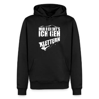 Klettern - Mir reichts - Männer Premium Bio Hoodie - Schwarz - Vorne - Nico (187cm)