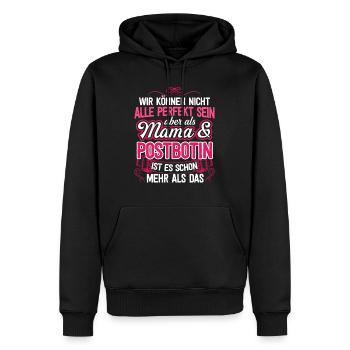 POSTBOTIN - Mama - Männer Premium Bio Hoodie - Schwarz - Vorne - Nico (187cm)