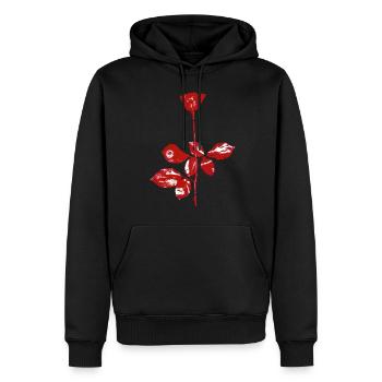 Flower Rose Violator Grafik - Männer Premium Bio Hoodie - Schwarz - Vorne - Nico (187cm)