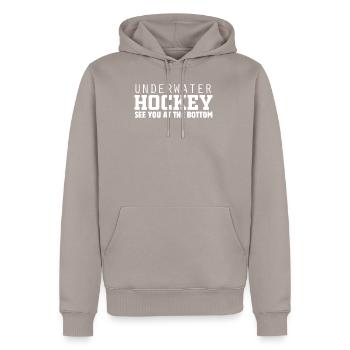 Lac de hockey sous-marin You At The Bottom Workout S - Sweat à capuche Premium bio Homme - taupe - Devant - Nico (187cm)