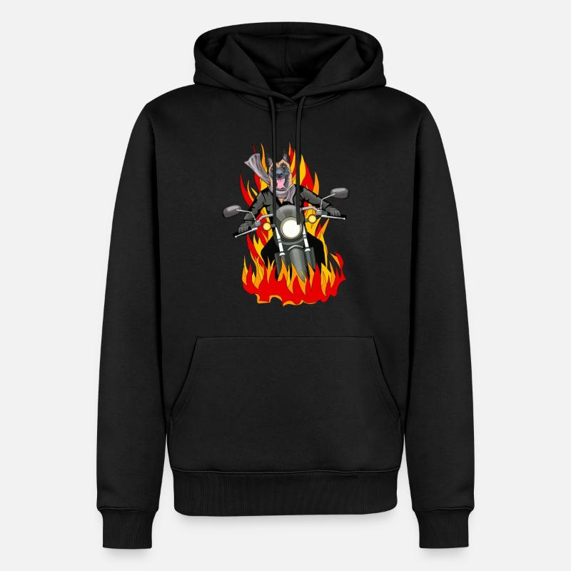 Fire malinois - Sweat à capuche Premium bio Homme - noir