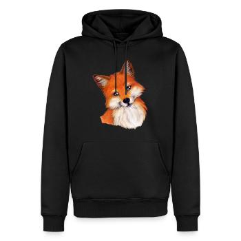 Niedlicher Fuchs für Fuchsliebhaber Geburtstag - Männer Premium Bio Hoodie - Schwarz - Vorne - Nico (187cm)