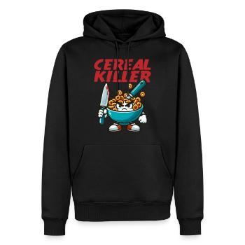 Cereal Killer Funny - Men’s Premium Organic Hoodie - black - Front - Nico (187cm)
