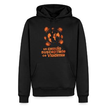 Susceptible Vladimir - Sweat à capuche Premium bio Homme - noir - Devant - Nico (187cm)